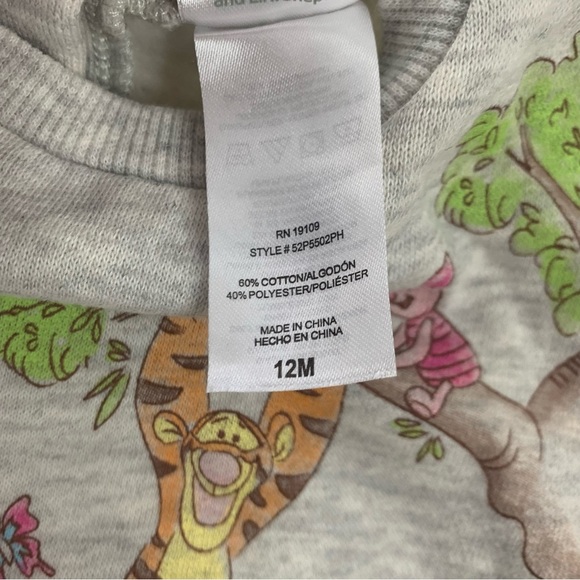 Disney Baby Gray Sweatshirt with Tigger and Piglet - Picture 4 of 8